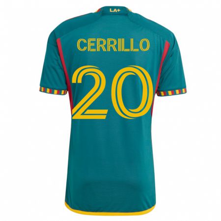 Kandiny Homme Maillot Edwin Cerrillo #20 Vert Tenues Extérieur 2023/24 T-Shirt