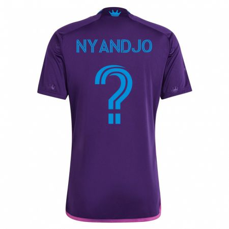 Kandiny Homme Maillot James Nyandjo #0 Violet Tenues Extérieur 2023/24 T-Shirt