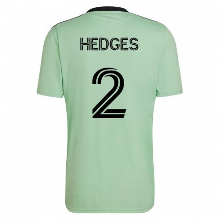 Kandiny Homme Maillot Matt Hedges #2 Vert Clair Tenues Extérieur 2023/24 T-Shirt