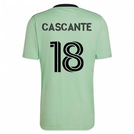 Kandiny Homme Maillot Julio Cascante #18 Vert Clair Tenues Extérieur 2023/24 T-Shirt
