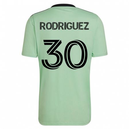 Kandiny Homme Maillot Memo Rodríguez #30 Vert Clair Tenues Extérieur 2023/24 T-Shirt