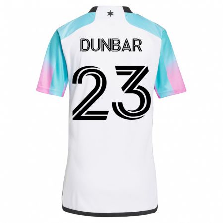 Kandiny Homme Maillot Cameron Dunbar #23 Blanc Tenues Extérieur 2023/24 T-Shirt