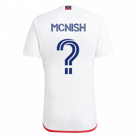 Kandiny Homme Maillot Sheridan Mcnish #0 Blanc Rouge Tenues Extérieur 2023/24 T-Shirt