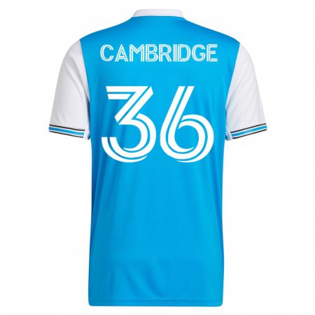 Kandiny Femme Maillot Brandon Cambridge #36 Bleu Tenues Domicile 2023/24 T-Shirt