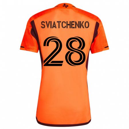 Kandiny Femme Maillot Erik Sviatchenko #28 Orange Tenues Domicile 2023/24 T-Shirt