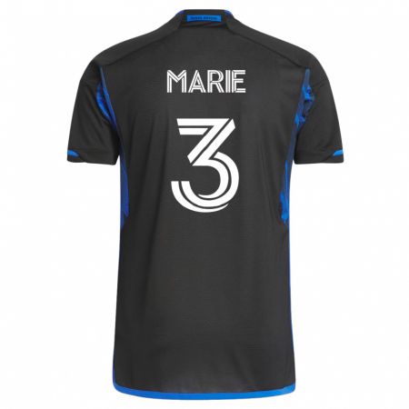 Kandiny Femme Maillot Paul Marie #3 Bleu Noir Tenues Domicile 2023/24 T-Shirt