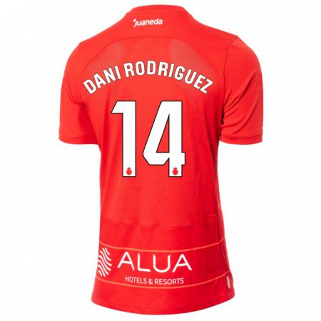 Kandiny Femme Maillot Dani Rodríguez #14 Rouge Tenues Domicile 2023/24 T-Shirt