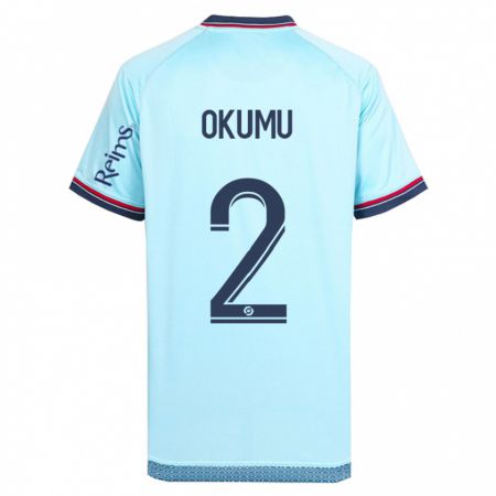Kandiny Femme Maillot Joseph Okumu #2 Bleu Ciel Tenues Extérieur 2023/24 T-Shirt