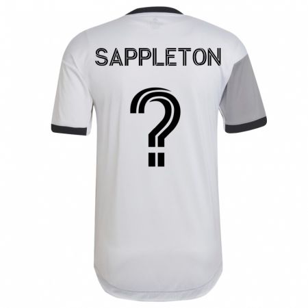 Kandiny Femme Maillot Spencer Sappleton #0 Blanc Tenues Extérieur 2023/24 T-Shirt