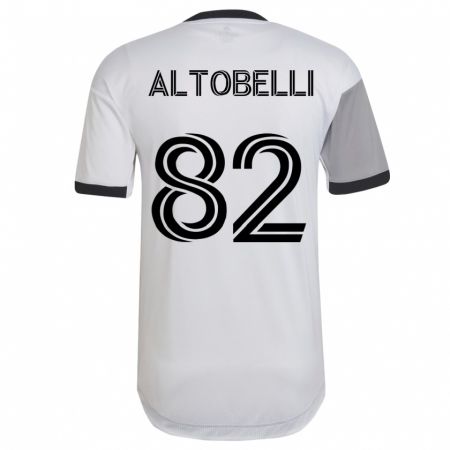 Kandiny Femme Maillot Julian Altobelli #82 Blanc Tenues Extérieur 2023/24 T-Shirt