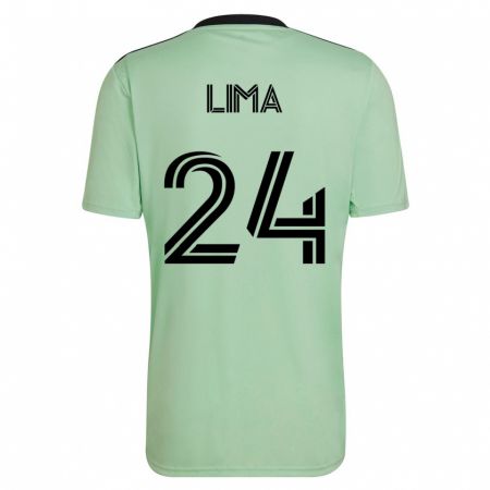 Kandiny Femme Maillot Nick Lima #24 Vert Clair Tenues Extérieur 2023/24 T-Shirt