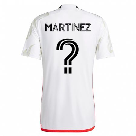 Kandiny Femme Maillot Jonathan Martinez #0 Blanc Tenues Extérieur 2023/24 T-Shirt