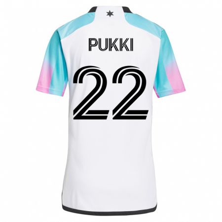 Kandiny Femme Maillot Teemu Pukki #22 Blanc Tenues Extérieur 2023/24 T-Shirt