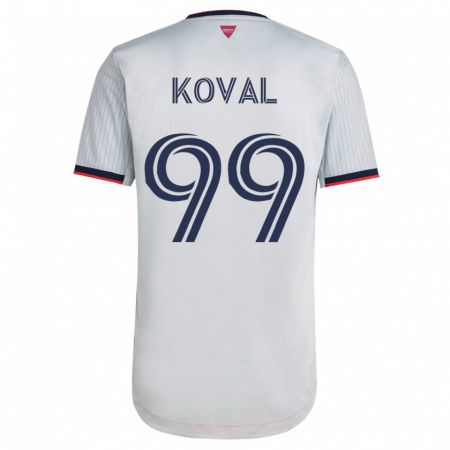 Kandiny Femme Maillot Stanislav Koval #99 Blanc Tenues Extérieur 2023/24 T-Shirt