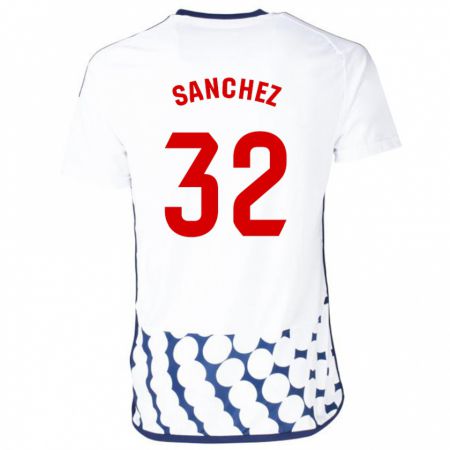 Kandiny Femme Maillot Rubén Sánchez #32 Blanc Tenues Extérieur 2023/24 T-Shirt