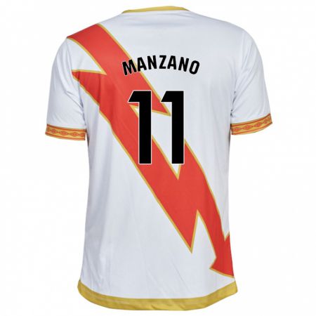 Kandiny Enfant Maillot Sergio Manzano #11 Blanc Tenues Domicile 2023/24 T-Shirt