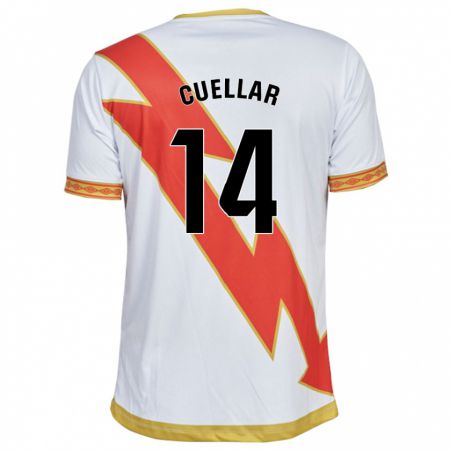 Kandiny Enfant Maillot Alberto Cuéllar #14 Blanc Tenues Domicile 2023/24 T-Shirt