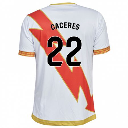 Kandiny Enfant Maillot Daniel Cáceres #22 Blanc Tenues Domicile 2023/24 T-Shirt