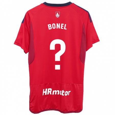 Kandiny Enfant Maillot Aimar Bonel #0 Rouge Tenues Domicile 2023/24 T-Shirt