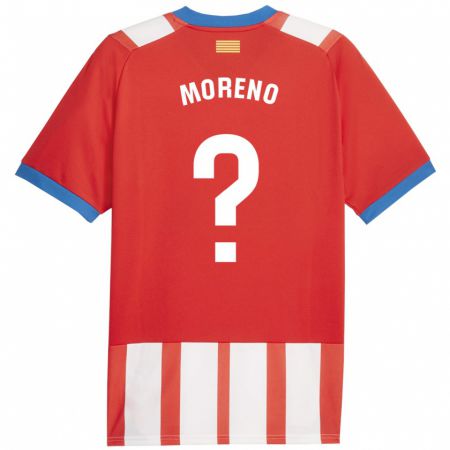 Kandiny Enfant Maillot Gerard Moreno #0 Rouge Blanc Tenues Domicile 2023/24 T-Shirt