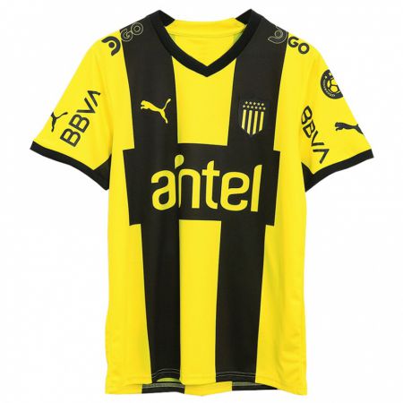 Kandiny Enfant Maillot José Neris #11 Jaune Noir Tenues Domicile 2023/24 T-Shirt