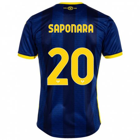 Kandiny Enfant Maillot Riccardo Saponara #20 Marin Tenues Domicile 2023/24 T-Shirt