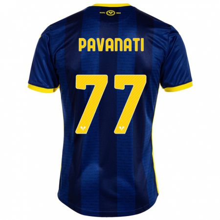 Kandiny Enfant Maillot Alessandro Pavanati #77 Marin Tenues Domicile 2023/24 T-Shirt