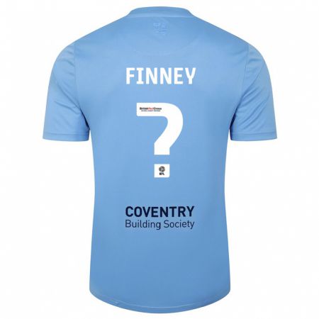 Kandiny Enfant Maillot Charlie Finney #0 Bleu Ciel Tenues Domicile 2023/24 T-Shirt