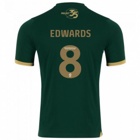 Kandiny Enfant Maillot Joe Edwards #8 Vert Tenues Domicile 2023/24 T-Shirt