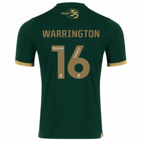 Kandiny Enfant Maillot Lewis Warrington #16 Vert Tenues Domicile 2023/24 T-Shirt