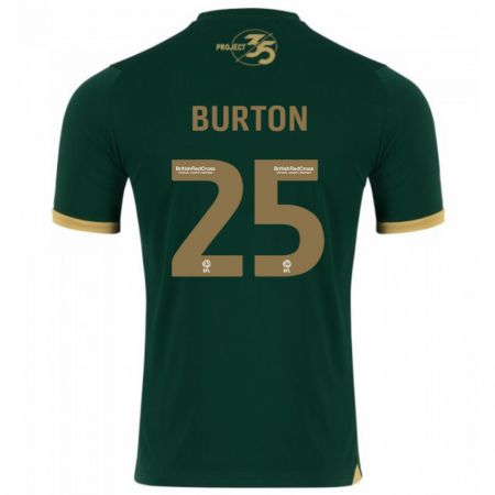 Kandiny Enfant Maillot Callum Burton #25 Vert Tenues Domicile 2023/24 T-Shirt