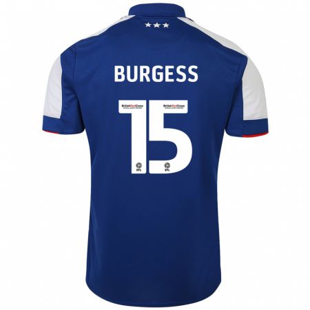 Kandiny Enfant Maillot Cameron Burgess #15 Bleu Tenues Domicile 2023/24 T-Shirt