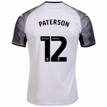 Kandiny Enfant Maillot Jamie Paterson #12 Blanc Tenues Domicile 2023/24 T-Shirt