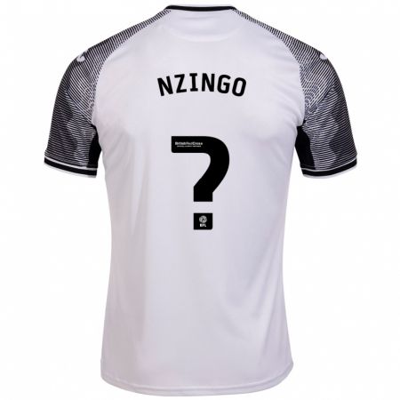 Kandiny Enfant Maillot Glory Nzingo #0 Blanc Tenues Domicile 2023/24 T-Shirt