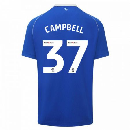 Kandiny Enfant Maillot Vontae Daley-Campbell #37 Bleu Tenues Domicile 2023/24 T-Shirt