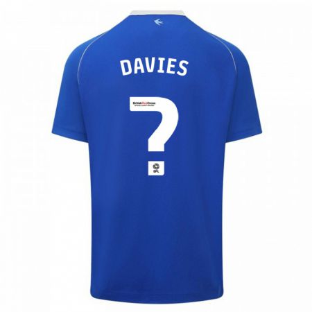 Kandiny Enfant Maillot Kian Davies #0 Bleu Tenues Domicile 2023/24 T-Shirt