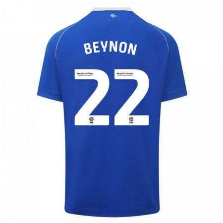 Kandiny Enfant Maillot Emma Beynon #22 Bleu Tenues Domicile 2023/24 T-Shirt