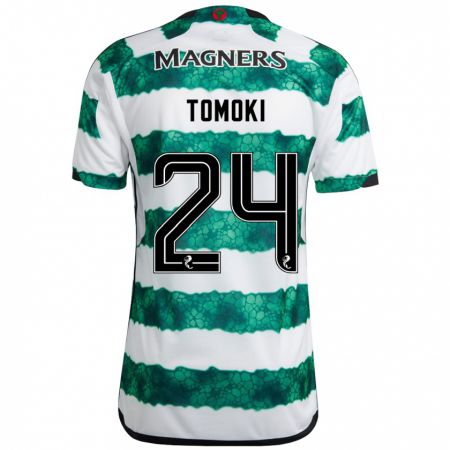 Kandiny Enfant Maillot Tomoki Iwata #24 Vert Tenues Domicile 2023/24 T-Shirt