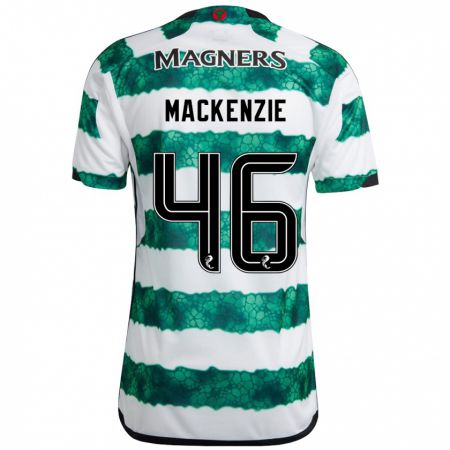 Kandiny Enfant Maillot Magnus Mackenzie #46 Vert Tenues Domicile 2023/24 T-Shirt