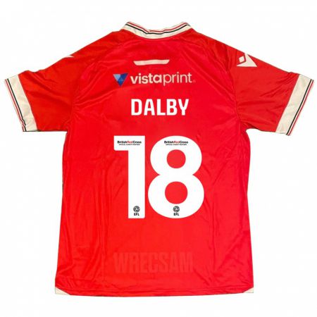 Kandiny Enfant Maillot Sam Dalby #18 Rouge Tenues Domicile 2023/24 T-Shirt