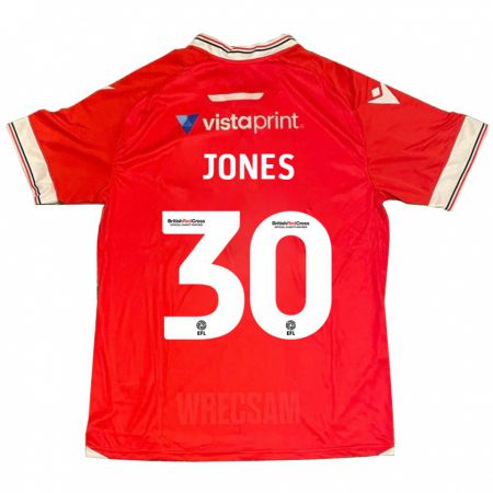 Kandiny Enfant Maillot James Jones #30 Rouge Tenues Domicile 2023/24 T-Shirt