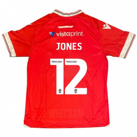 Kandiny Enfant Maillot Carra Jones #12 Rouge Tenues Domicile 2023/24 T-Shirt