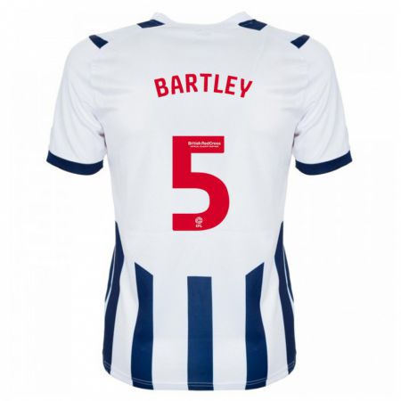 Kandiny Enfant Maillot Kyle Bartley #5 Blanc Tenues Domicile 2023/24 T-Shirt