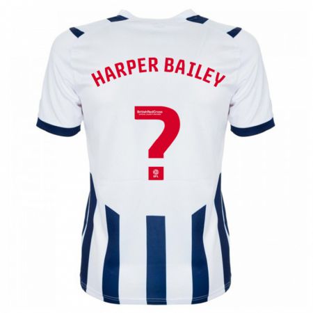 Kandiny Enfant Maillot Aaron Harper-Bailey #0 Blanc Tenues Domicile 2023/24 T-Shirt