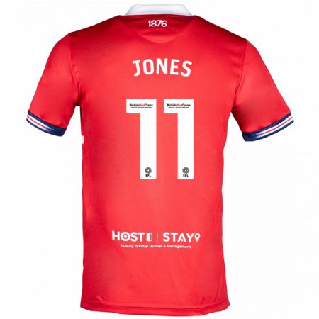 Kandiny Enfant Maillot Isaiah Jones #11 Rouge Tenues Domicile 2023/24 T-Shirt