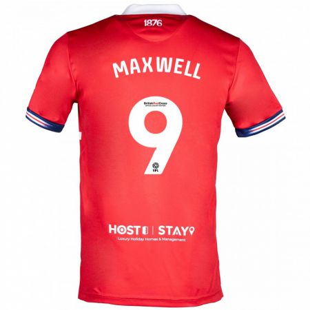 Kandiny Enfant Maillot Armani Maxwell #9 Rouge Tenues Domicile 2023/24 T-Shirt