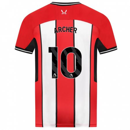 Kandiny Enfant Maillot Cameron Archer #10 Rouge Tenues Domicile 2023/24 T-Shirt