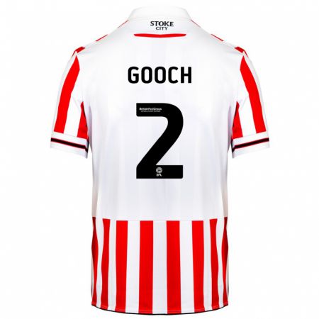 Kandiny Enfant Maillot Lynden Gooch #2 Rouge Blanc Tenues Domicile 2023/24 T-Shirt