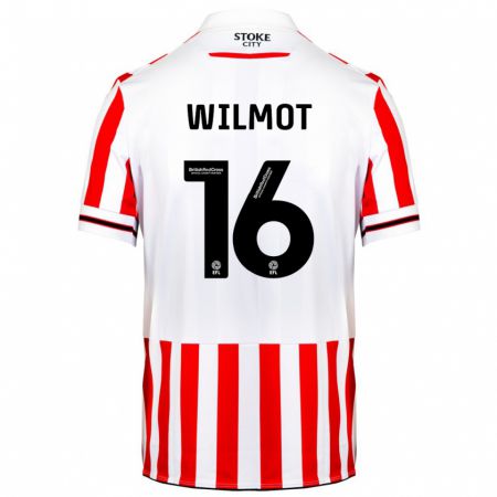 Kandiny Enfant Maillot Ben Wilmot #16 Rouge Blanc Tenues Domicile 2023/24 T-Shirt