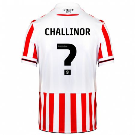 Kandiny Enfant Maillot Oliver Challinor #0 Rouge Blanc Tenues Domicile 2023/24 T-Shirt